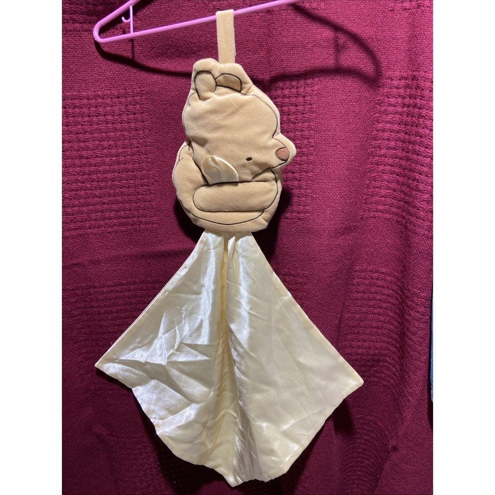Disney‎ Classic Winnie the Pooh Satin Baby Security Blanket by Crown Crafts
